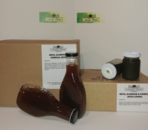 Metal aluminum and chemical detox herbal medicine